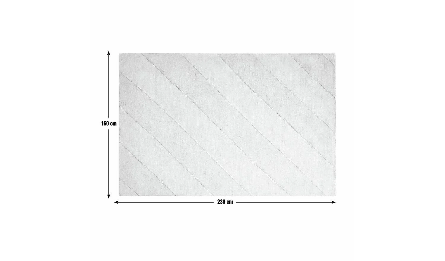 Archive Diagonal Stripe Blue Flatweave Rug 160x230cm Patterned Living Room - Image 2