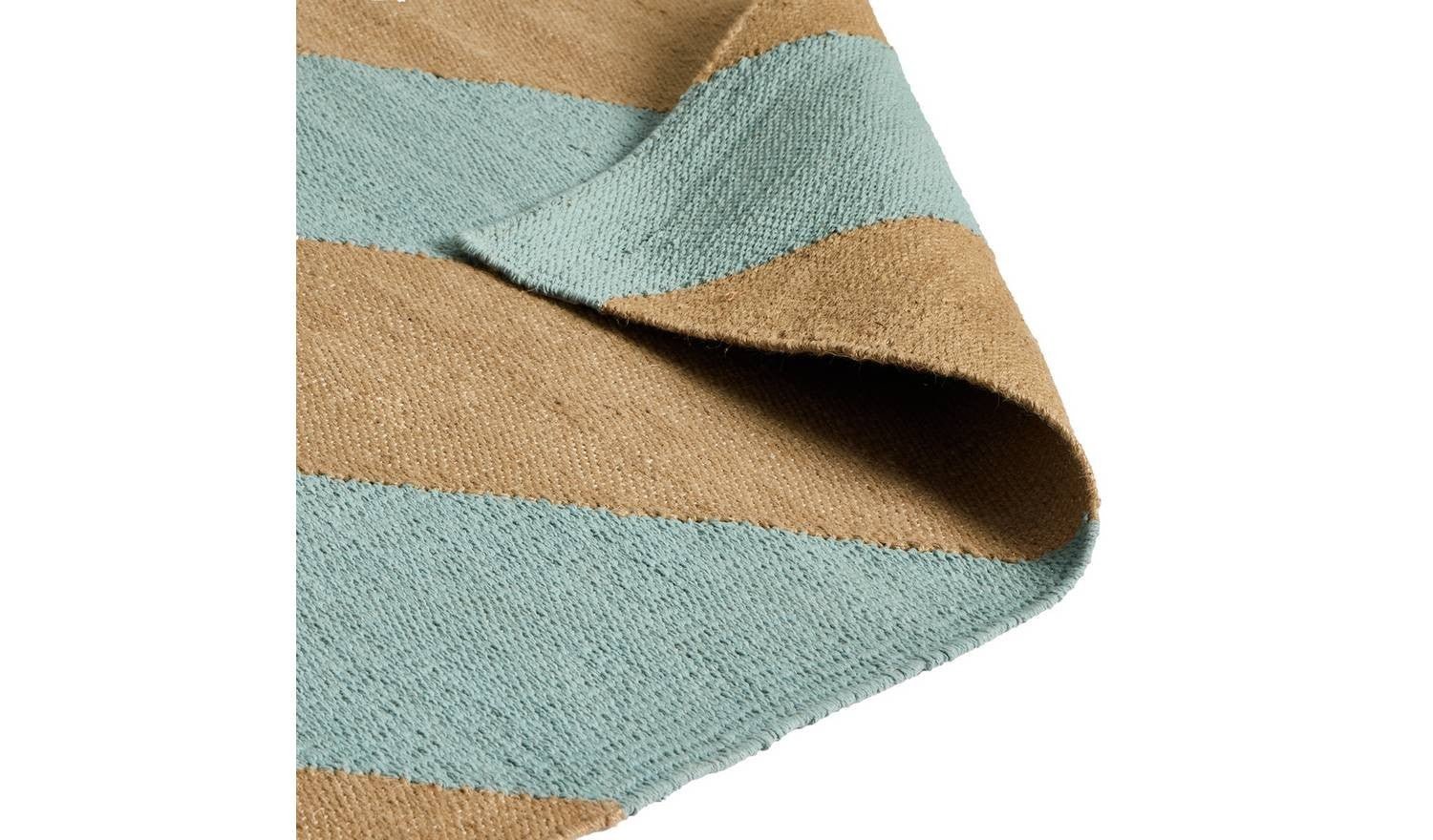 Archive Diagonal Stripe Blue Flatweave Rug 160x230cm Patterned Living Room - Image 5