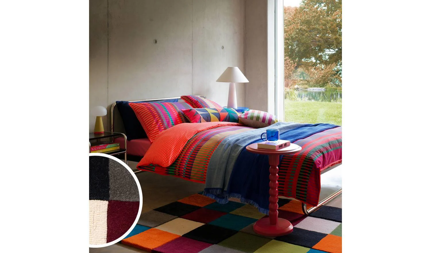 Archive Patch Wool Rug 160x230cm Modern Patchwork Design Home Decor - Image 2