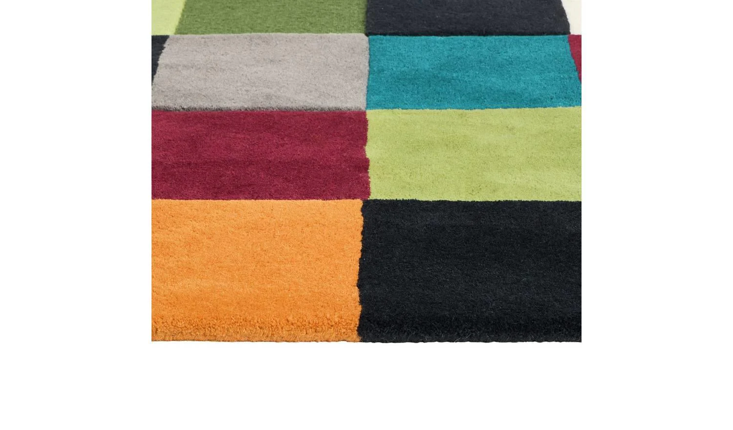 Archive Patch Wool Rug 160x230cm Modern Patchwork Design Home Decor - Image 4