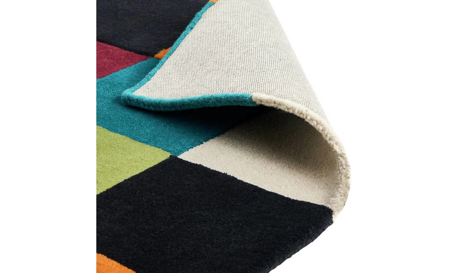 Archive Patch Wool Rug 160x230cm Modern Patchwork Design Home Decor - Image 5