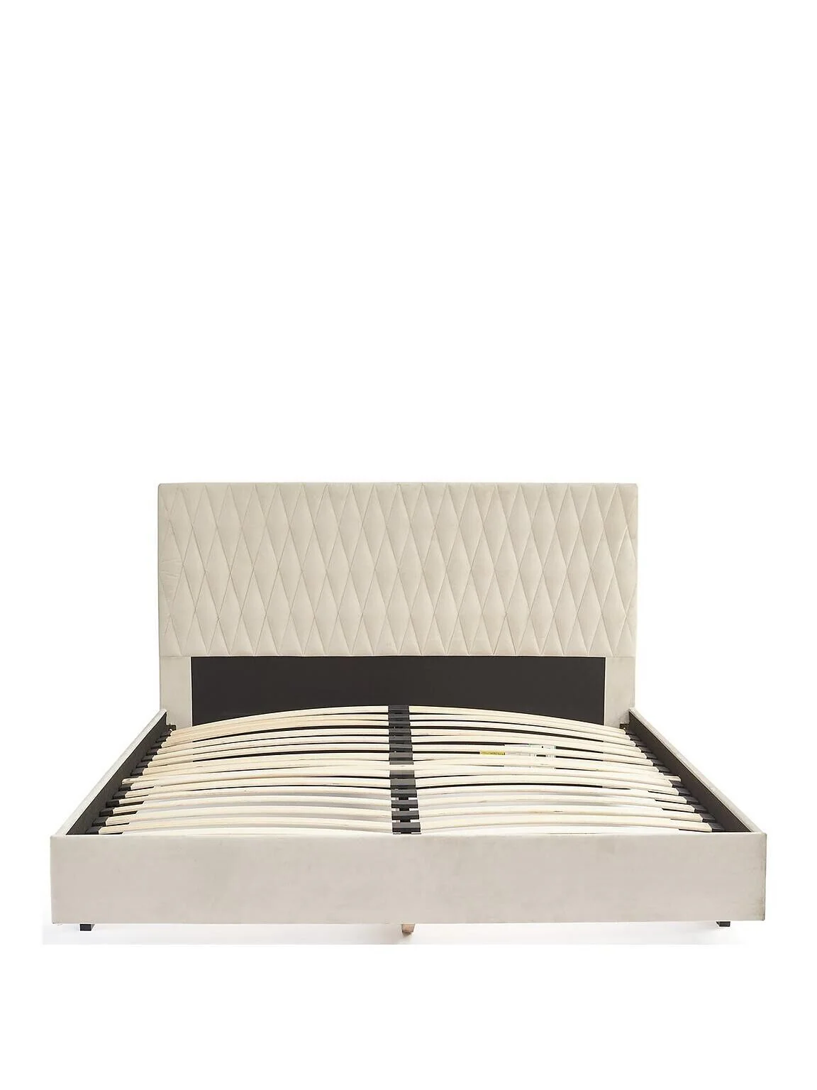Ashton Fabric Double Bed Frame Light Grey Sleek Comfortable Bedroom Furniture - Image 2