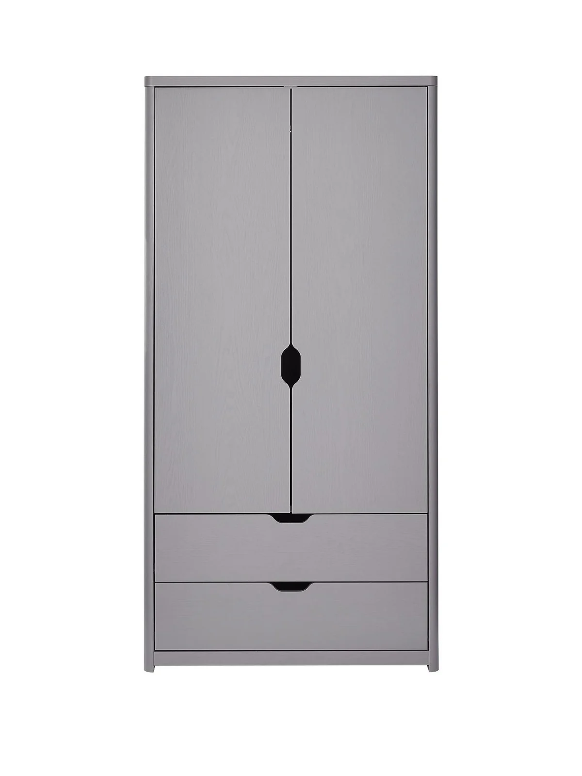 Aspen 2 Door Wardrobe Grey Oak | 2 Drawers | Kids Bedroom Storage - Image 2