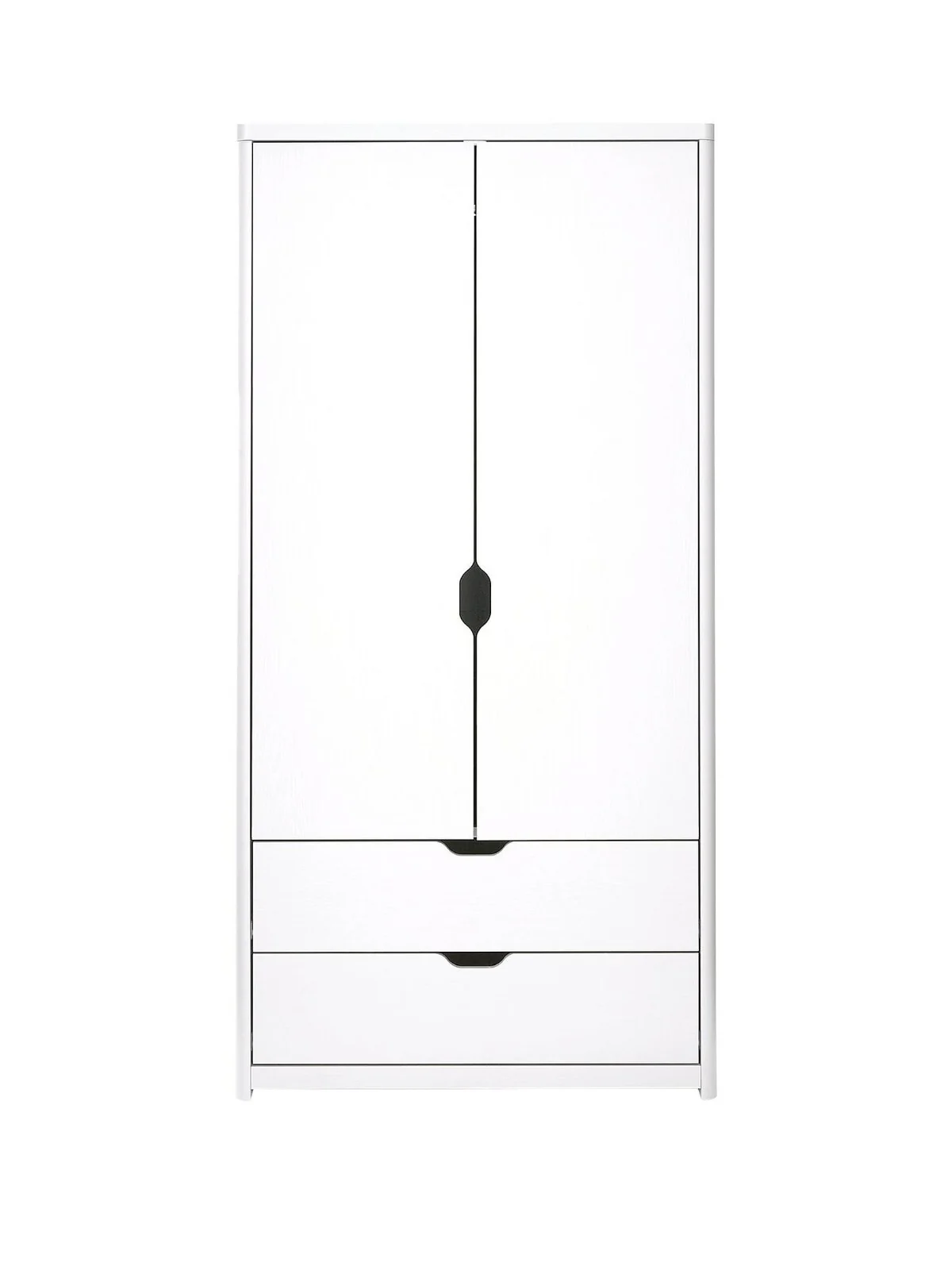 Aspen 2Door 2Drawer Childrens Wardrobe White Oak Effect Modern Bedroom Furniture - Image 2
