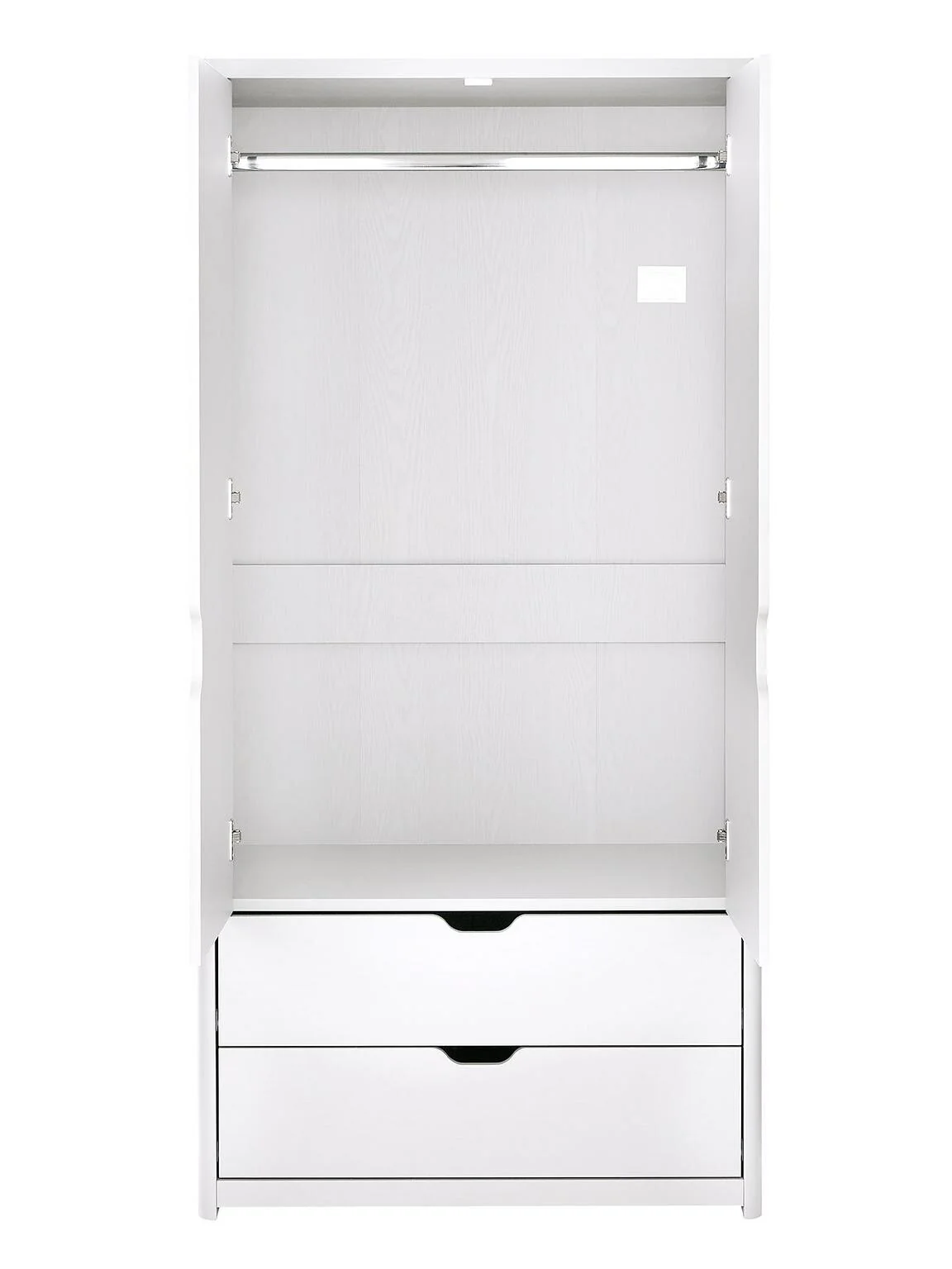 Aspen 2Door 2Drawer Childrens Wardrobe White Oak Effect Modern Bedroom Furniture - Image 4