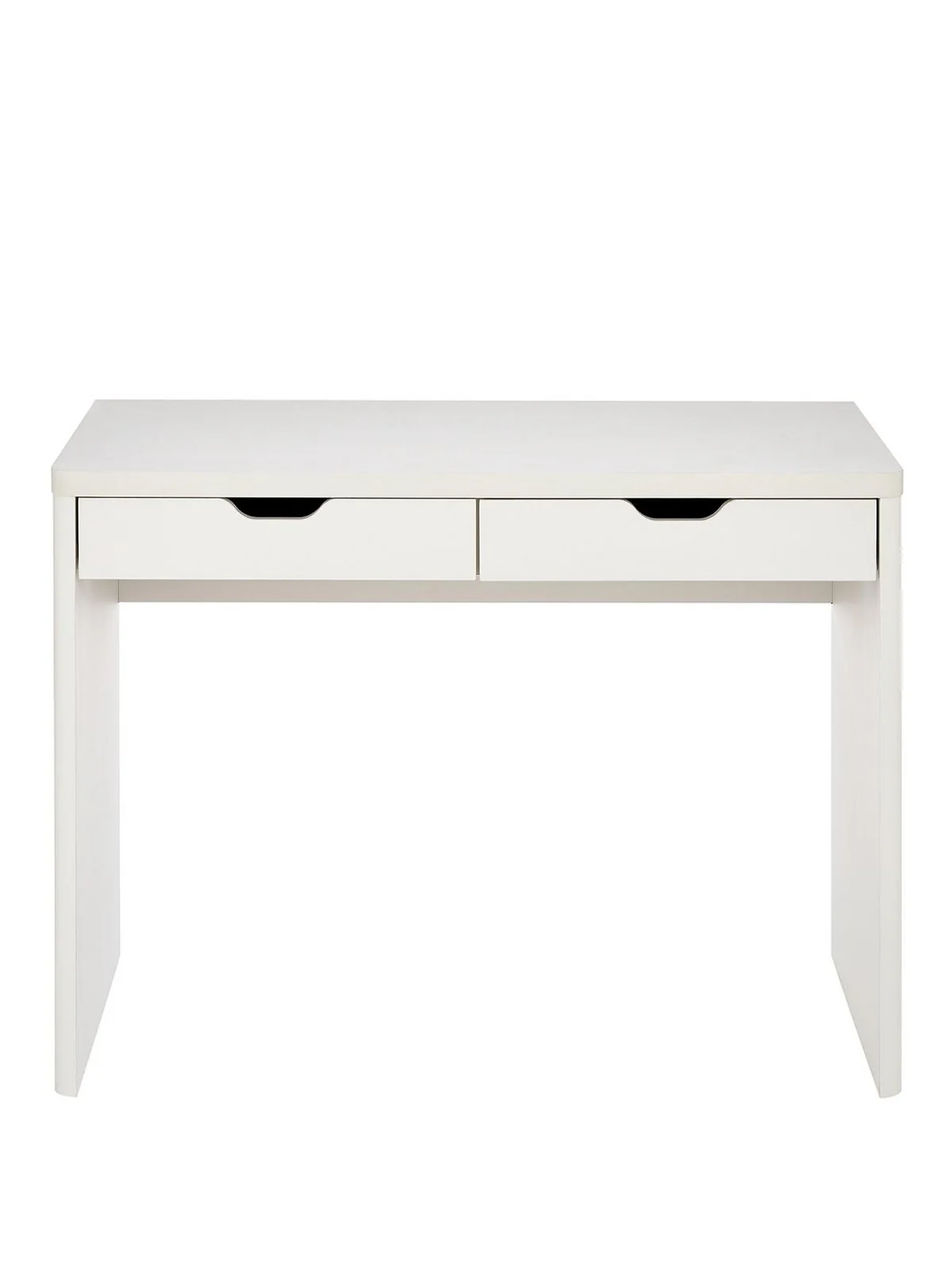 Aspen Desk White Oak Effect 100cm with 2 Drawers Home Office - Image 2