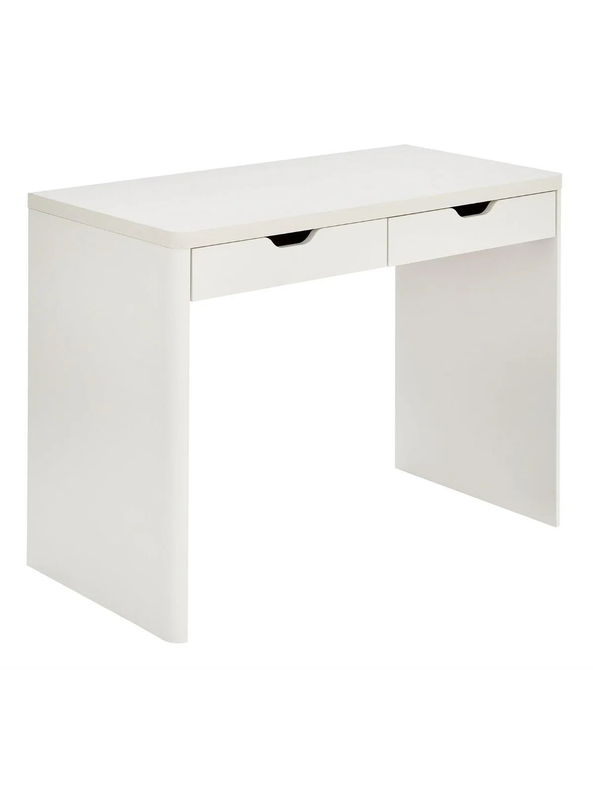 Aspen Desk White Oak Effect 100cm with 2 Drawers Home Office - Image 3
