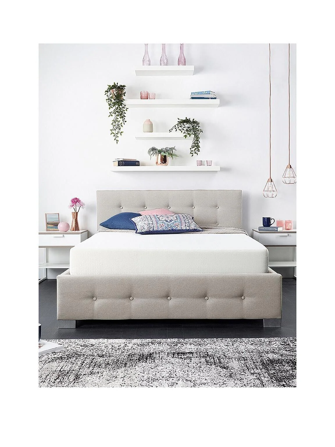 Aspire End Lift Up Linen Ottoman King Bed Natural Elegant and Spacious Bedroom - Image 2