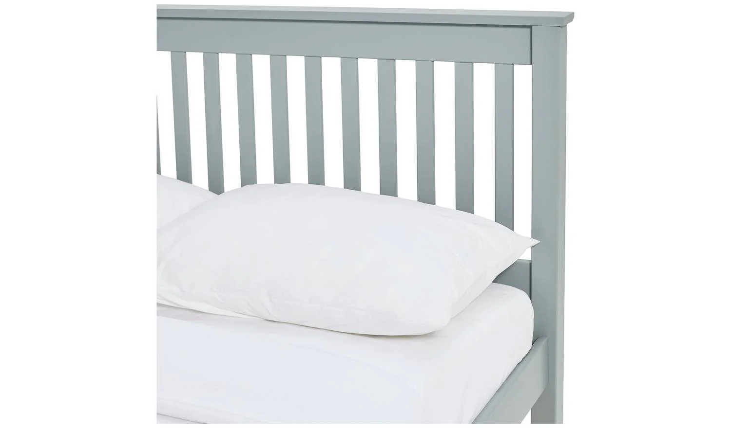 Aspley Single Wooden Bed Frame Grey Compact Minimalist Bedroom Furniture - Image 5
