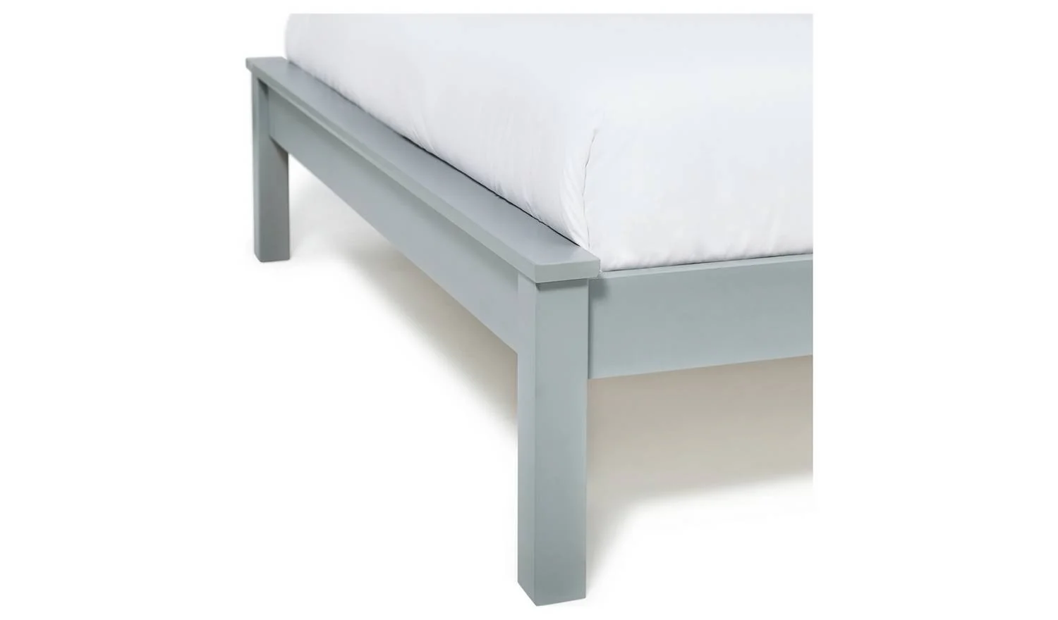Aspley Single Wooden Bed Frame Grey Compact Minimalist Bedroom Furniture - Image 6