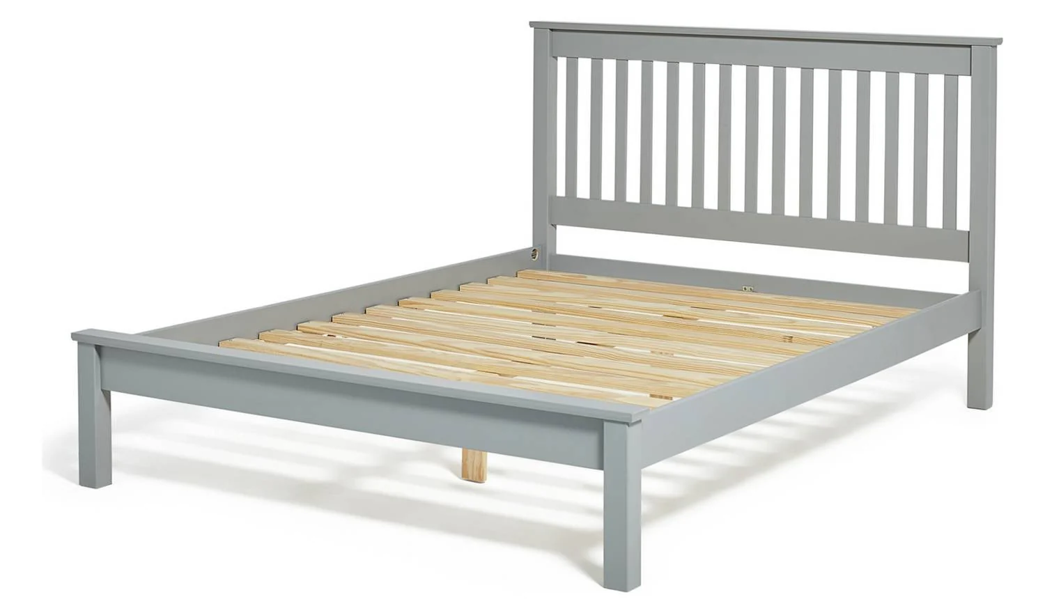 Aspley Single Wooden Bed Frame Grey Compact Minimalist Bedroom Furniture - Image 7