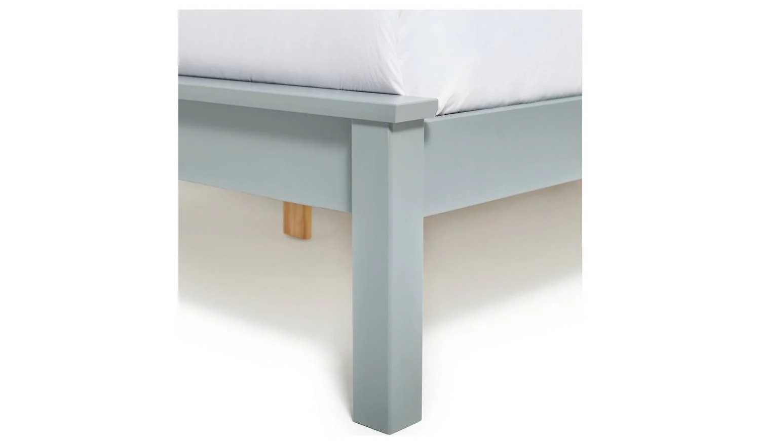 Aspley Single Wooden Bed Frame Grey Compact Minimalist Bedroom Furniture - Image 8