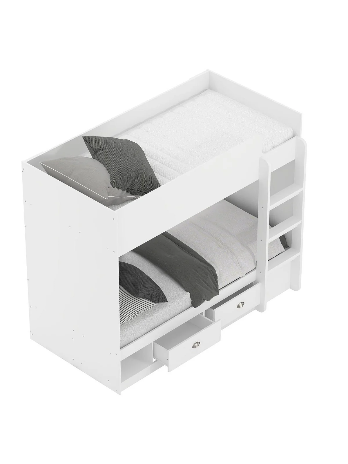 Atlanta Storage Bunk Bed White Space-Saving Kids Bedroom Stylish Solution - Image 3