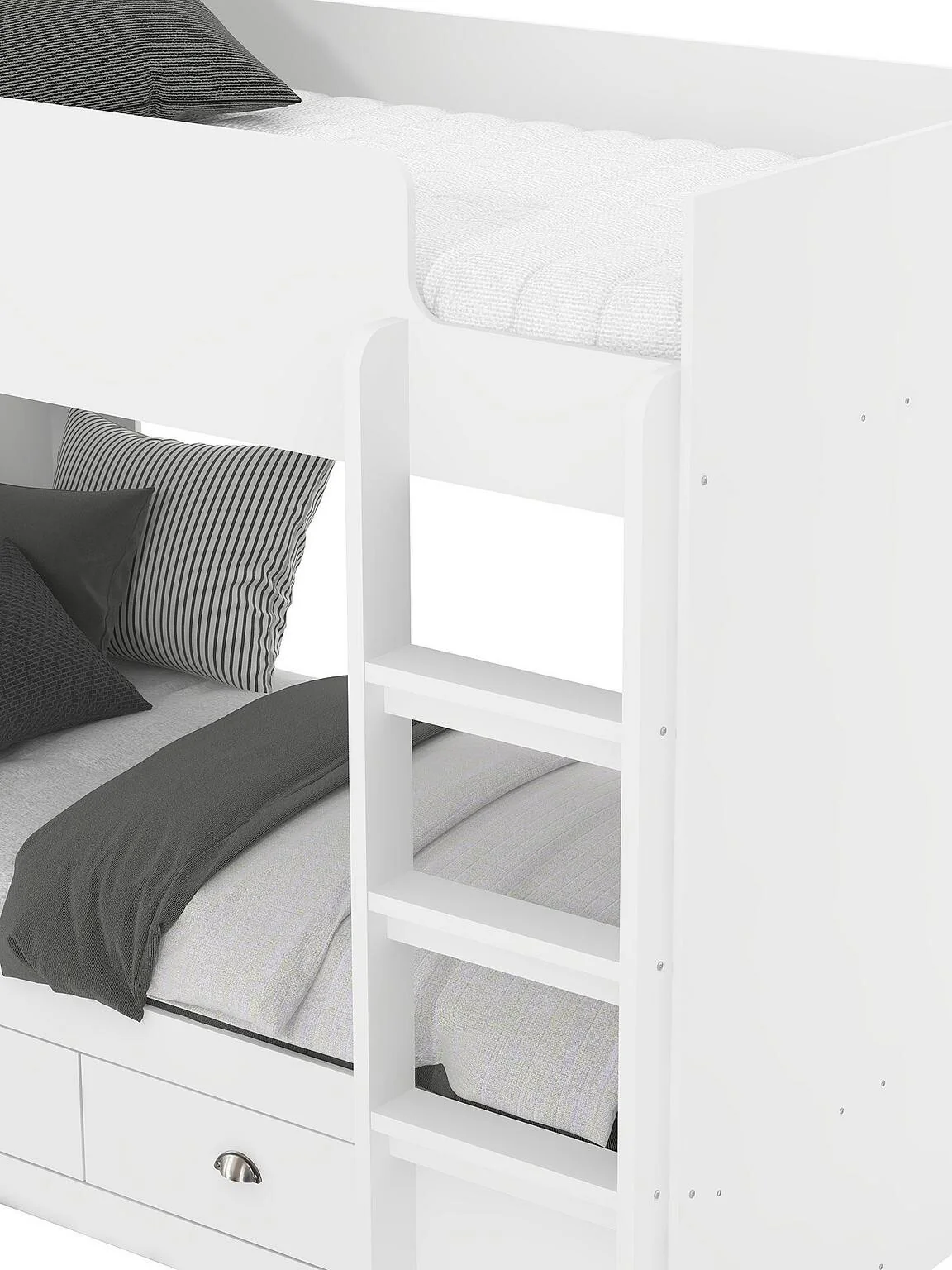 Atlanta Storage Bunk Bed White Space-Saving Kids Bedroom Stylish Solution - Image 4
