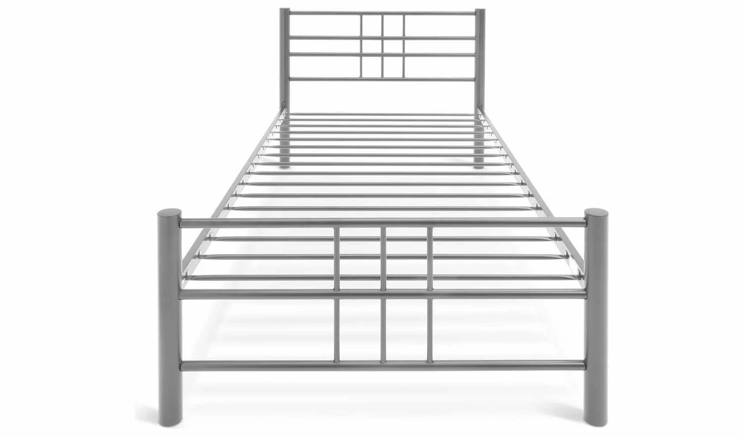 Atlas Single Metal Bed Frame Silver (W97.7, L201.2, H90cm) Durable and Stylish - Image 6