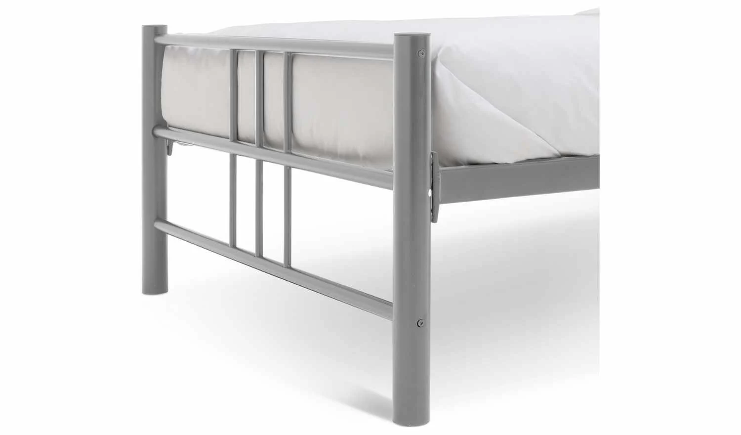 Atlas Single Metal Bed Frame Silver (W97.7, L201.2, H90cm) Durable and Stylish - Image 8