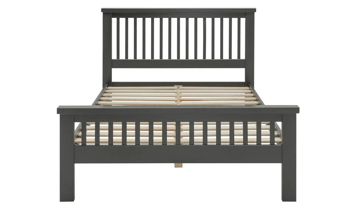 Aubrey Kingsize Wooden Bed Frame Charcoal Sturdy and Stylish Bedroom Furniture - Image 4