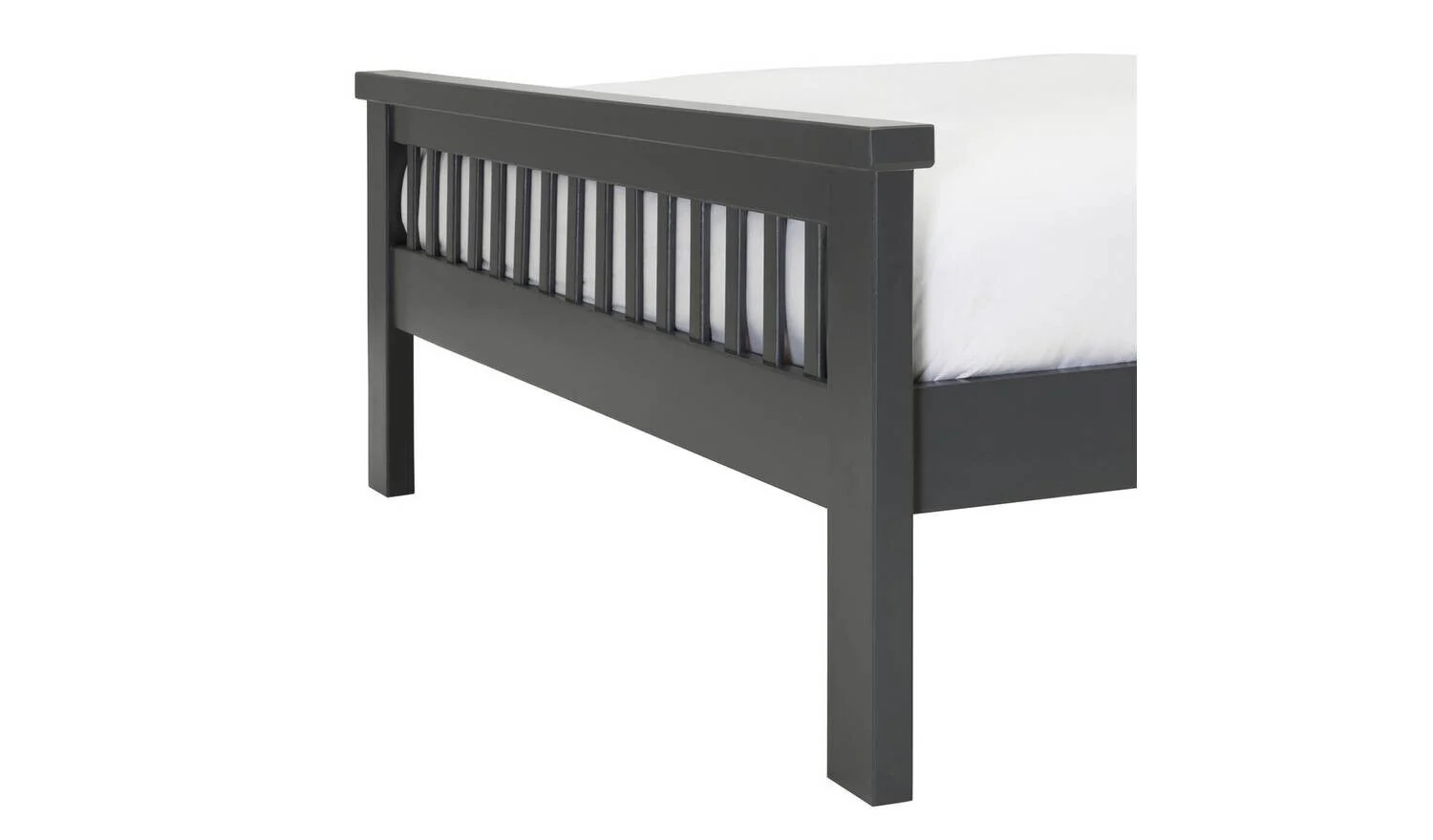 Aubrey Kingsize Wooden Bed Frame Charcoal Sturdy and Stylish Bedroom Furniture - Image 6