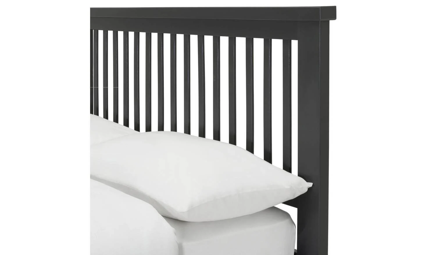Aubrey Kingsize Wooden Bed Frame Charcoal Sturdy and Stylish Bedroom Furniture - Image 7