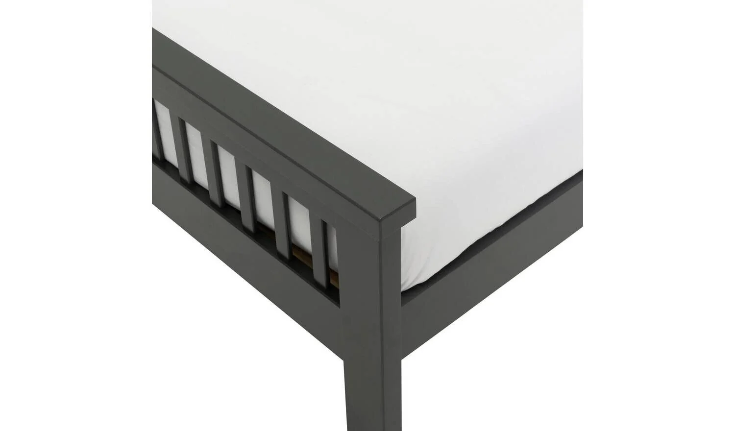 Aubrey Kingsize Wooden Bed Frame Charcoal Sturdy and Stylish Bedroom Furniture - Image 8