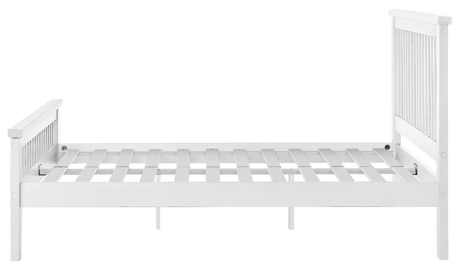 Aubrey Superking Wooden Bed Frame White Sturdy and Stylish Bedroom Furniture - Image 3