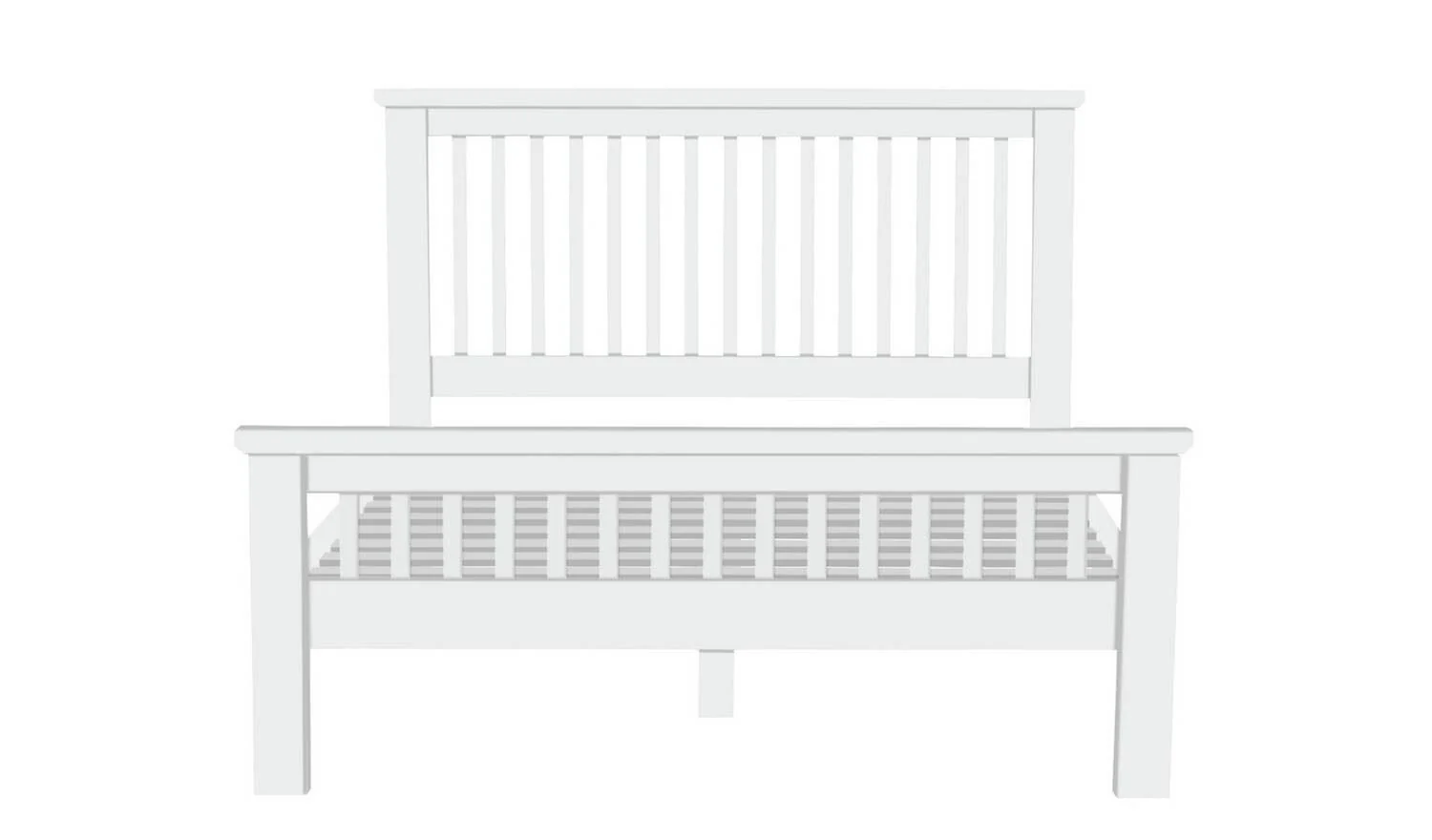 Aubrey Superking Wooden Bed Frame White Sturdy and Stylish Bedroom Furniture - Image 4