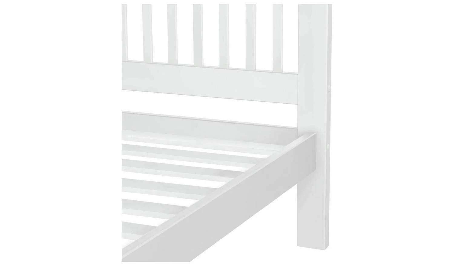 Aubrey Superking Wooden Bed Frame White Sturdy and Stylish Bedroom Furniture - Image 5