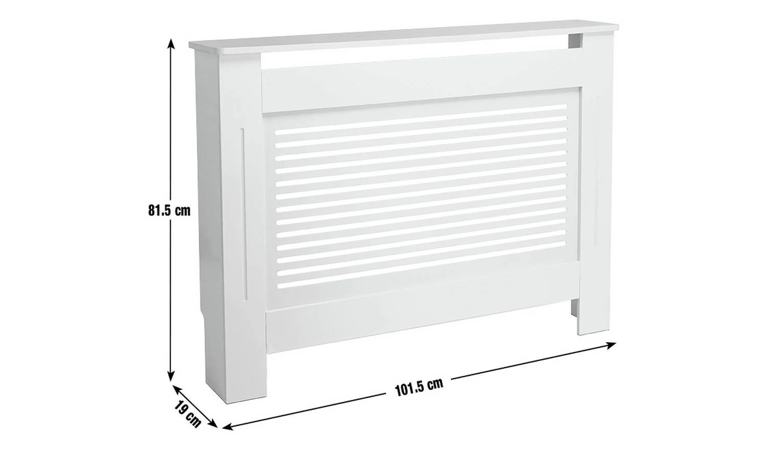 Austin Small Radiator Cover White Modern Home Heating Cabinet Furniture - Image 5