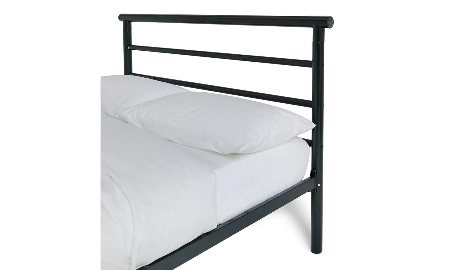 Avalon Small Double Metal Bed Frame Black Modern Bedroom Furniture Industrial - Image 5