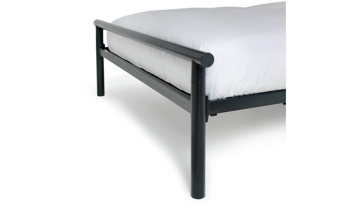 Avalon Small Double Metal Bed Frame Black Modern Bedroom Furniture Industrial - Image 6