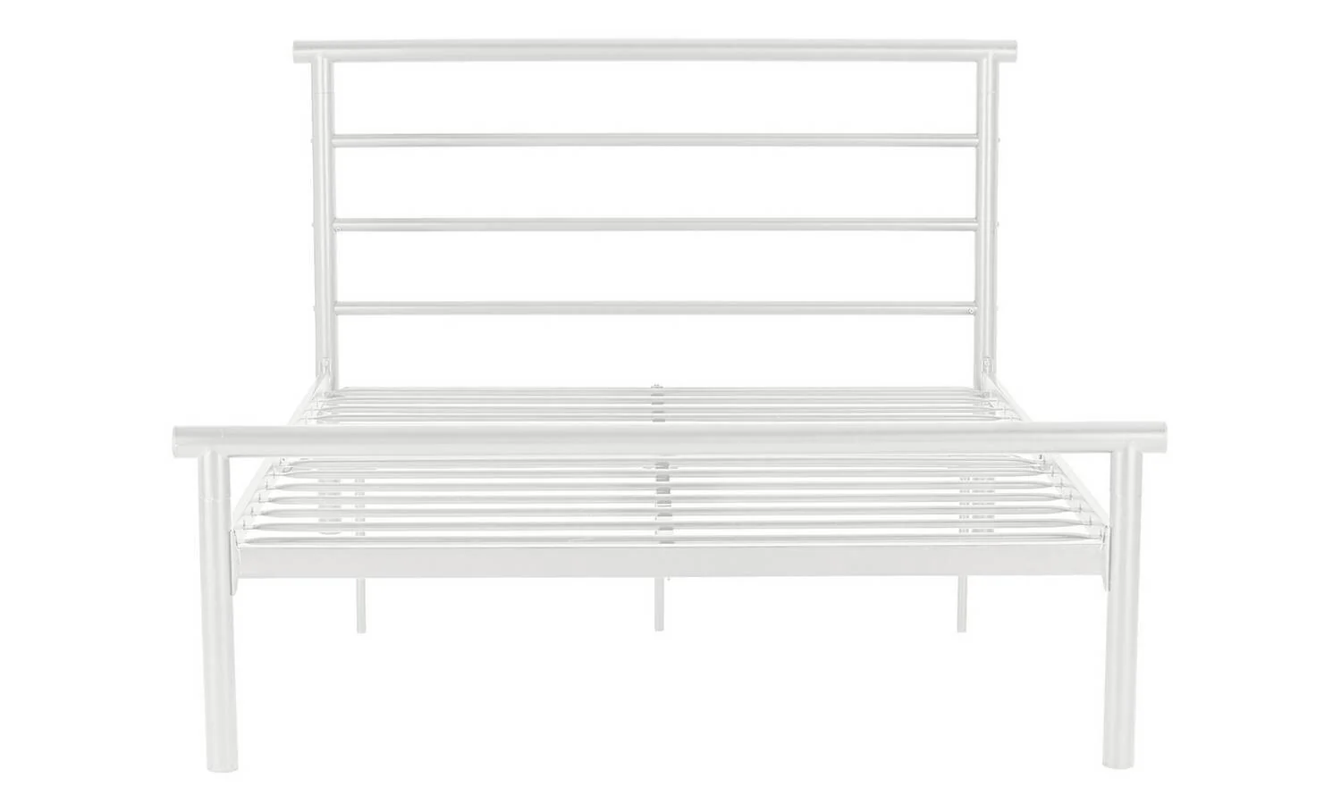 Avalon Small Double Metal Bed Frame White Modern Bedroom Furniture - Image 4