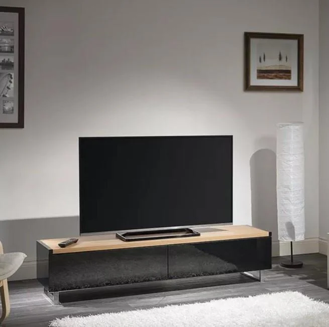 AVF Panorama 160 cm TV Stand for up to 80" TVs Light Oak Grey - Image 3