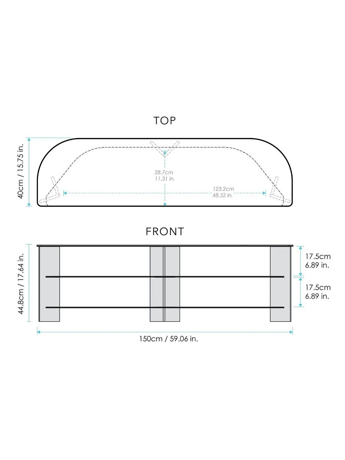 AVF Varano Corner Tv Stand - Black Glass TV Size: 61-70 FAST DELIVERY - Image 5
