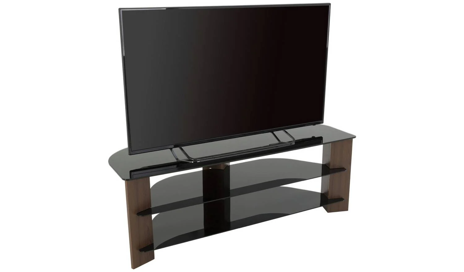 AVF Wood Effect Up To 65 Inch TV Corner Stand Walnut Media Unit Furniture - Image 2