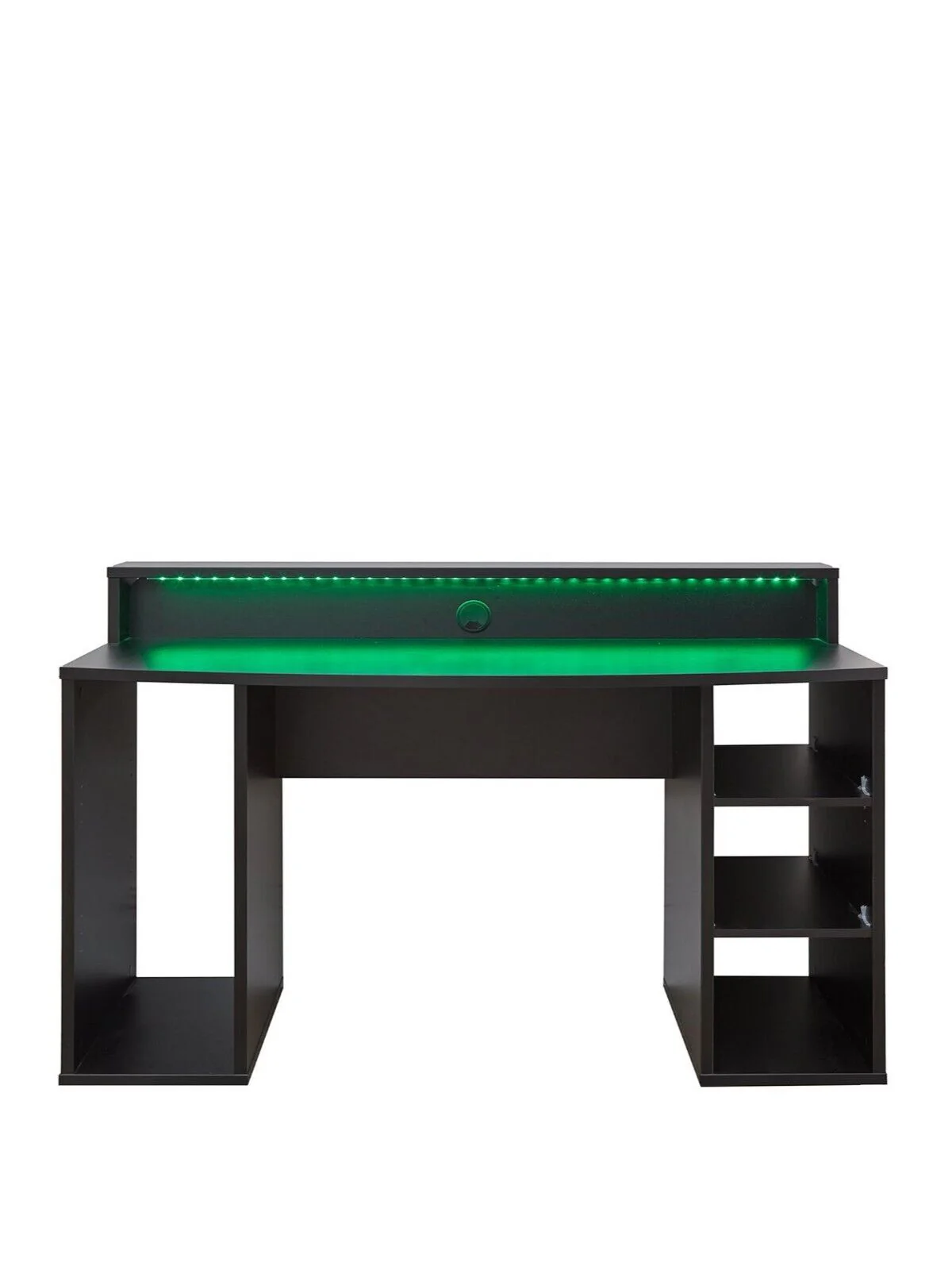 Ayo Compact Gaming Desk with Colour Changing LEDs Black Modern and Functional - Image 2
