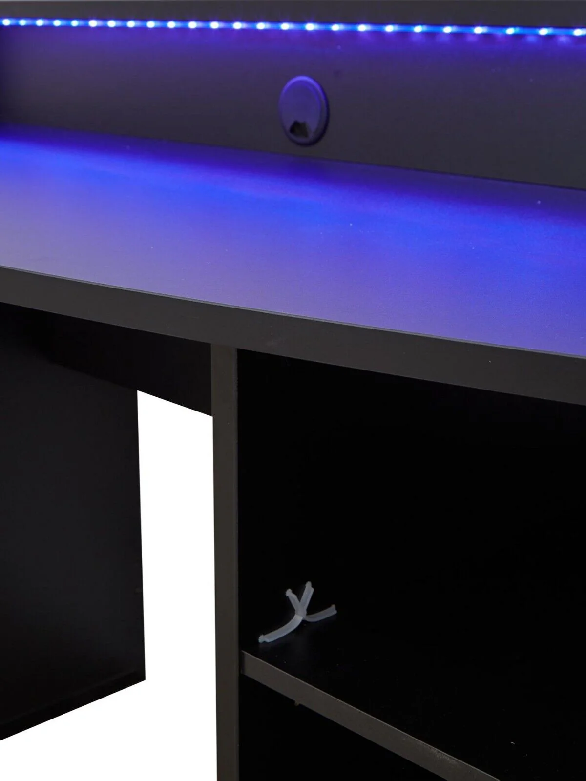 Ayo Compact Gaming Desk with Colour Changing LEDs Black Modern and Functional - Image 5