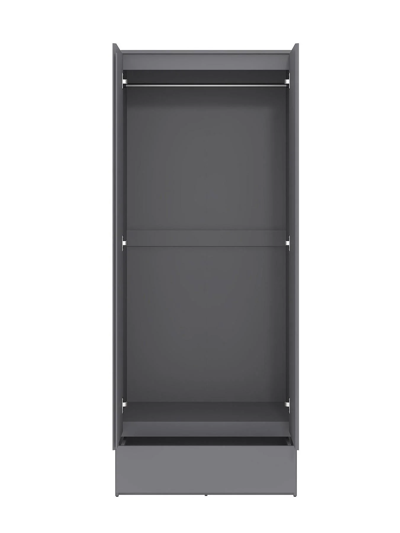 Bailey 2 Door 1 Drawer Wardrobe Grey Storage Organiser Bedroom - Image 4