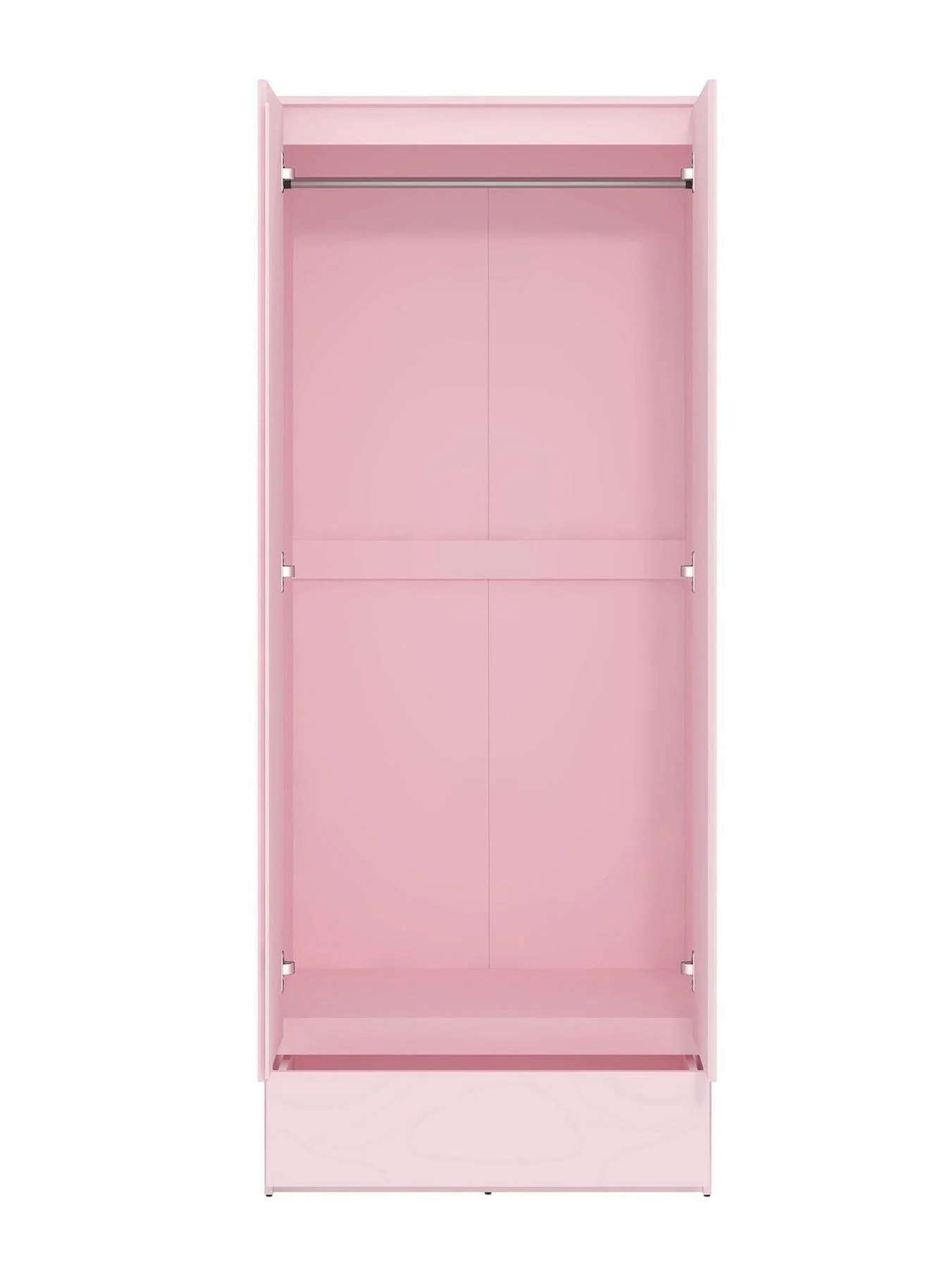 Bailey 2 Door 1 Drawer Wardrobe Pink Storage Organiser Bedroom - Image 4