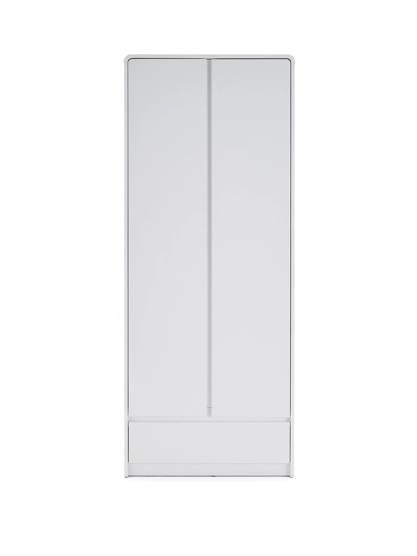Bailey Kids 2 Door 1 Drawer Wardrobe White Childrens Bedroom Storage - Image 2