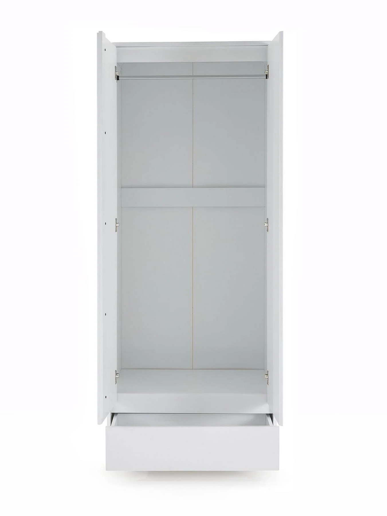 Bailey Kids 2 Door 1 Drawer Wardrobe White Childrens Bedroom Storage - Image 4