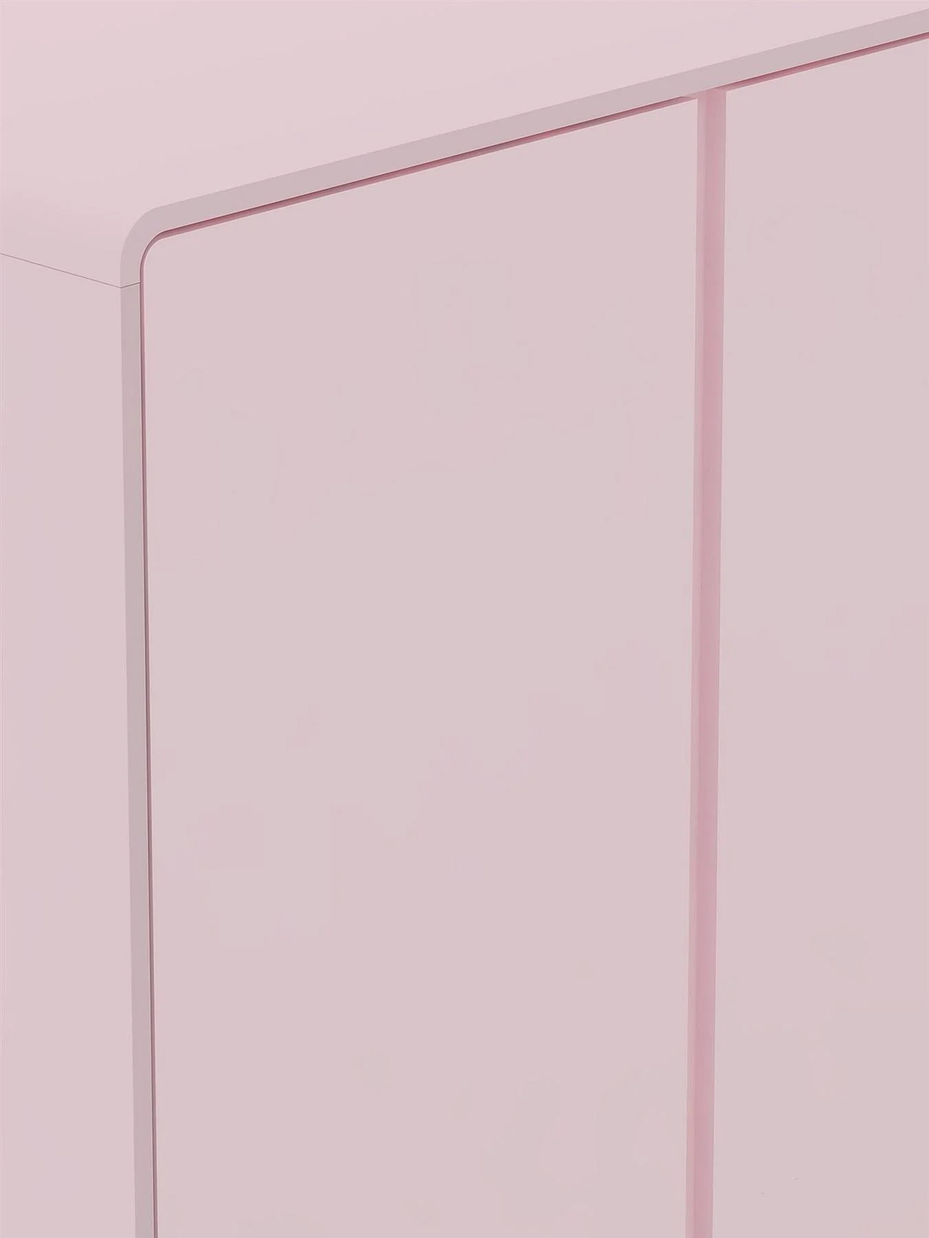 Bailey Kids 3 Door 4 Drawer Wardrobe Pink Childrens Bedroom Storage - Image 5