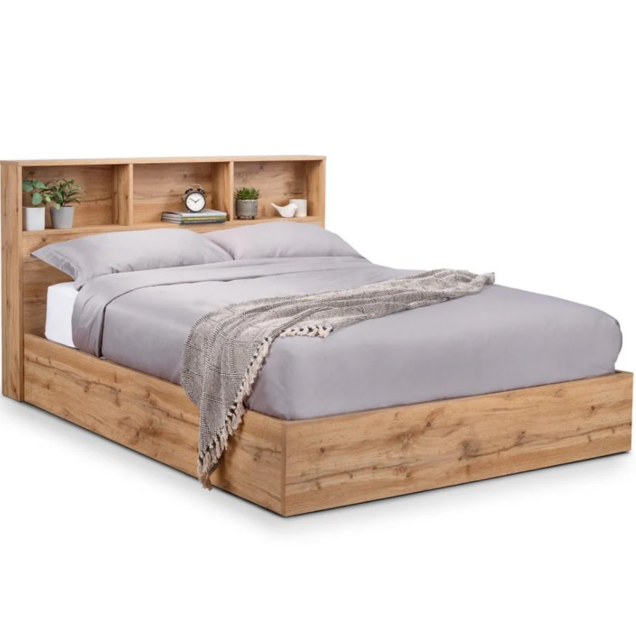 Bali King Size Light Oak Storage Ottoman Bed Gas Lift Up Mechanism - Image 2