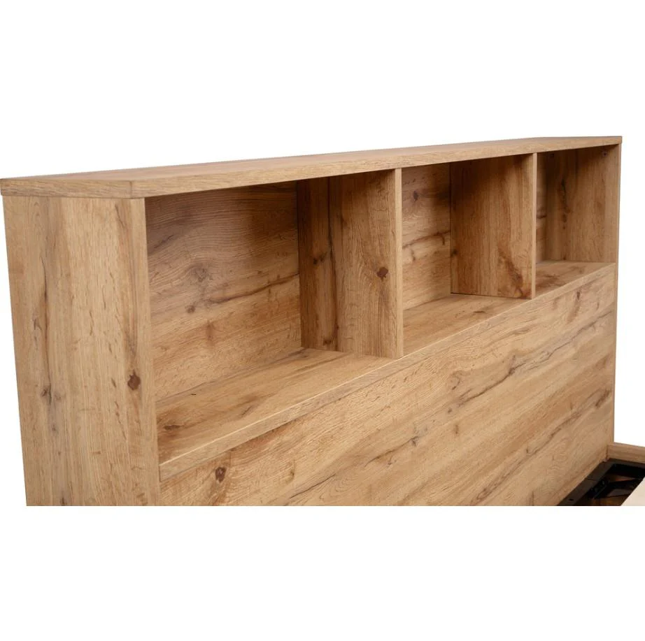 Bali King Size Light Oak Storage Ottoman Bed Gas Lift Up Mechanism - Image 8