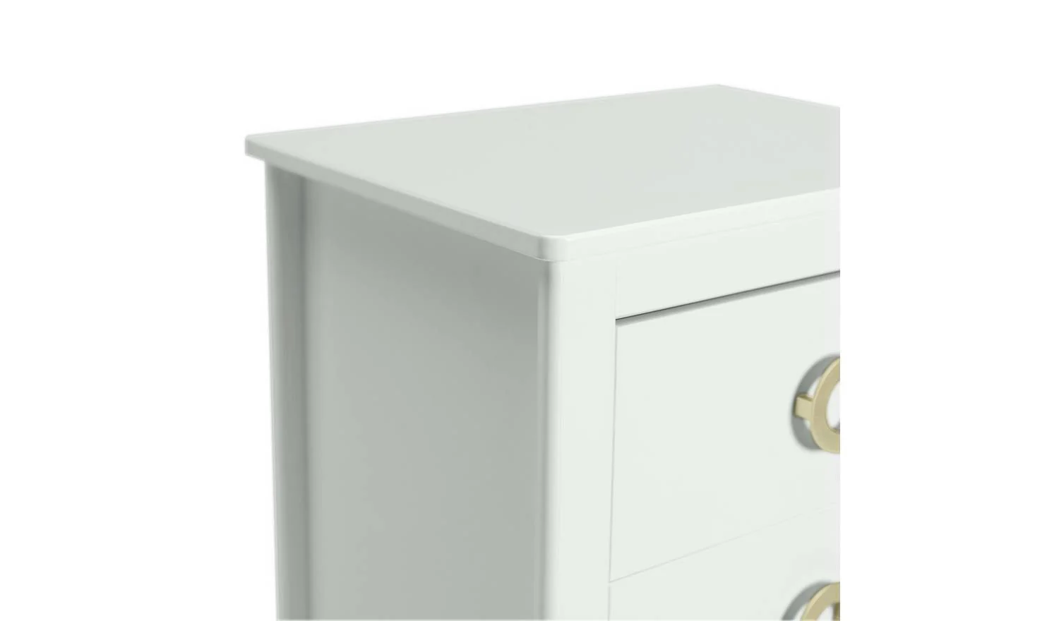 Bardot 5 Drawer Tallboy White Stylish and Compact Bedroom Storage Solution - Image 7