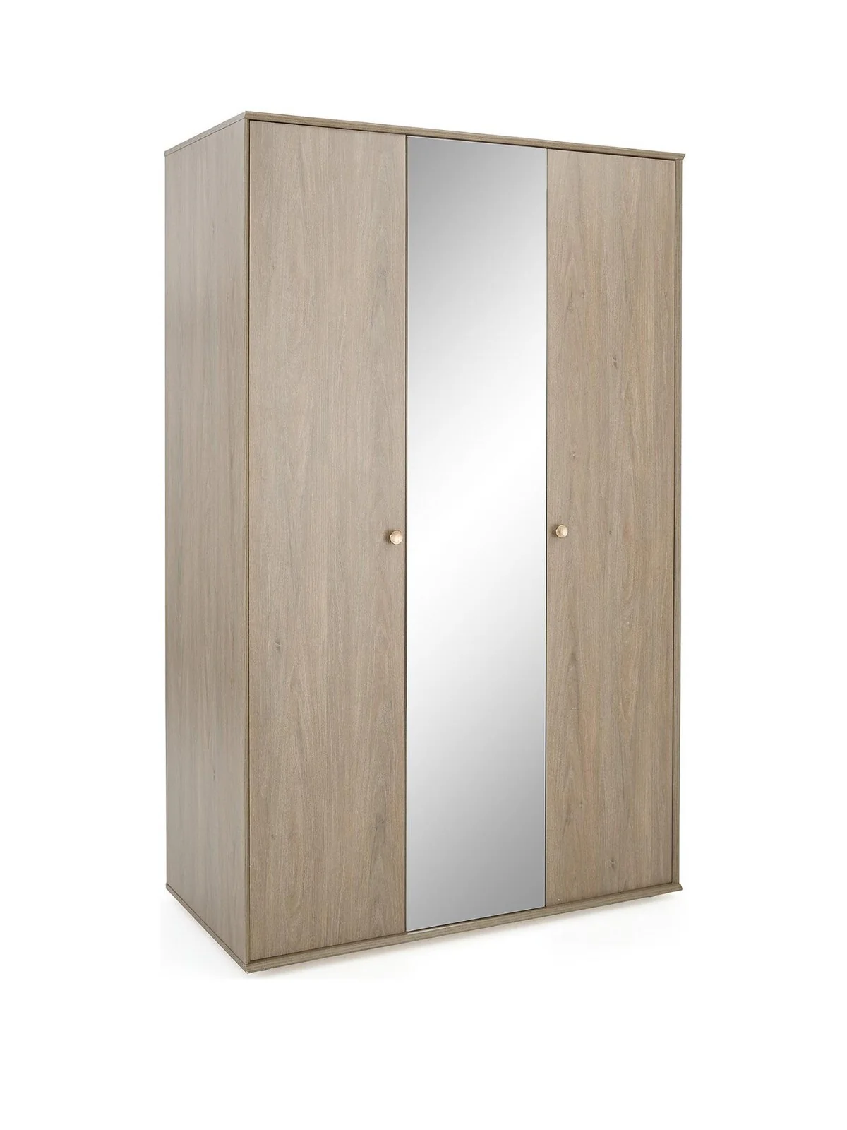 Bennett 3 Door Mirrored Wardrobe in Dark Oak Effect Free Delivery - Image 3