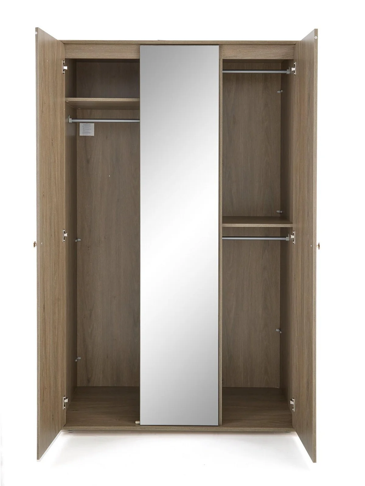Bennett 3 Door Mirrored Wardrobe in Dark Oak Effect Free Delivery - Image 4