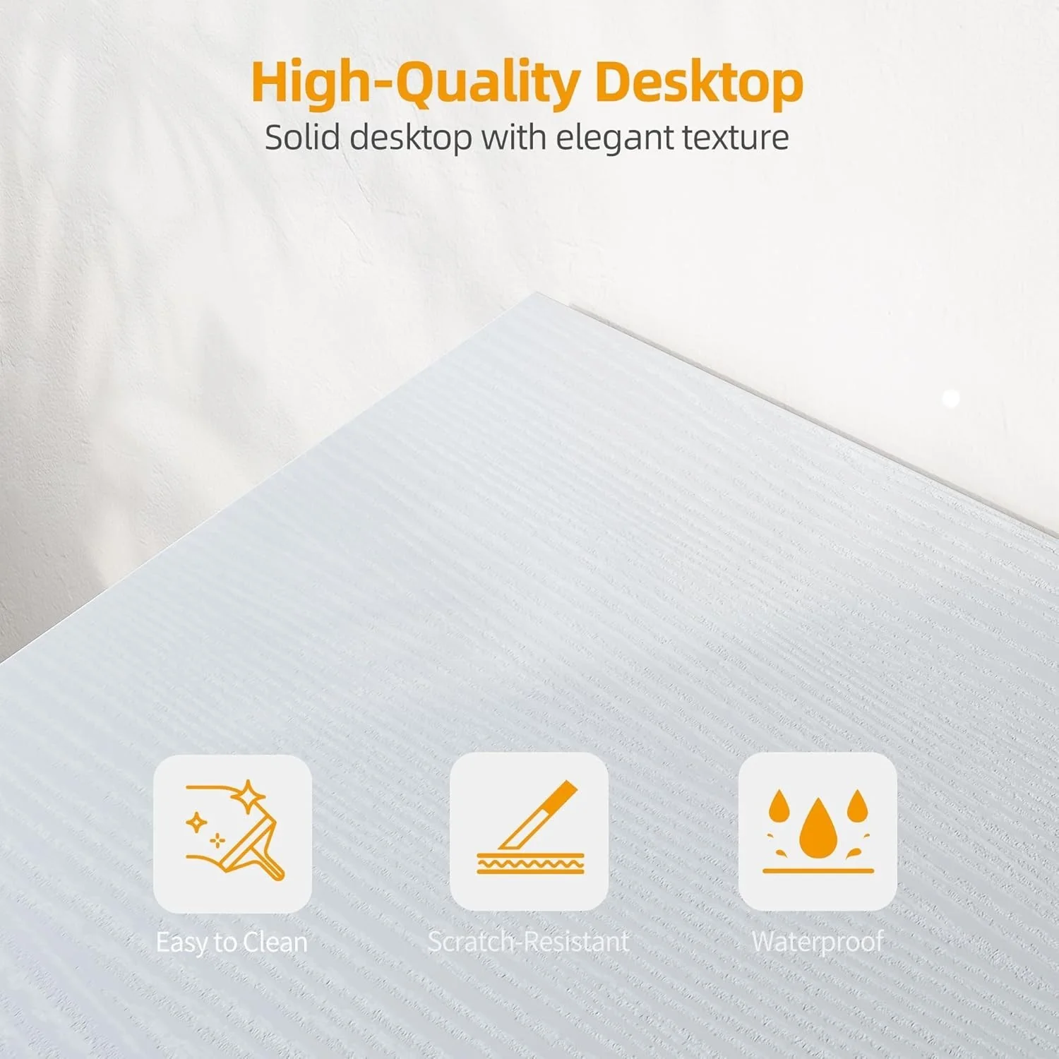 BEXEVUE L-Shaped Desk 140x70cm White | Corner Computer Desk - Image 3