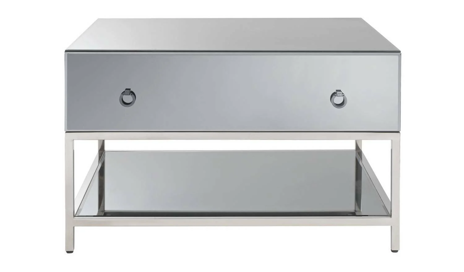 Bianco Smoked Mirror Coffee Table Elegant and Reflective Centerpiece Living Room - Image 3