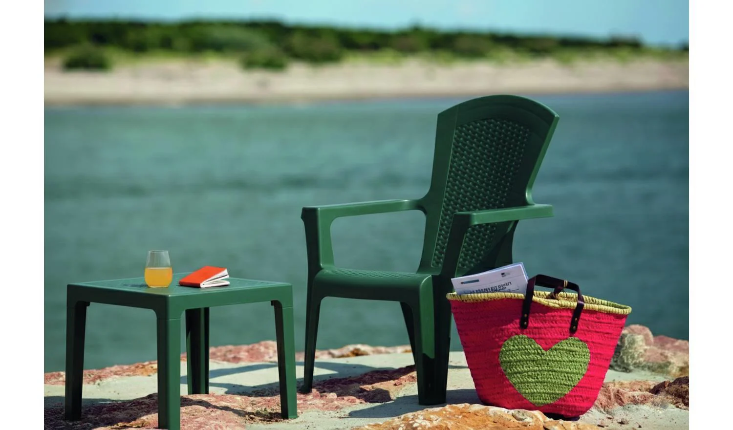 Bica Baltimore Stackable Garden Bistro Set Green Outdoor Patio Furniture - Image 2