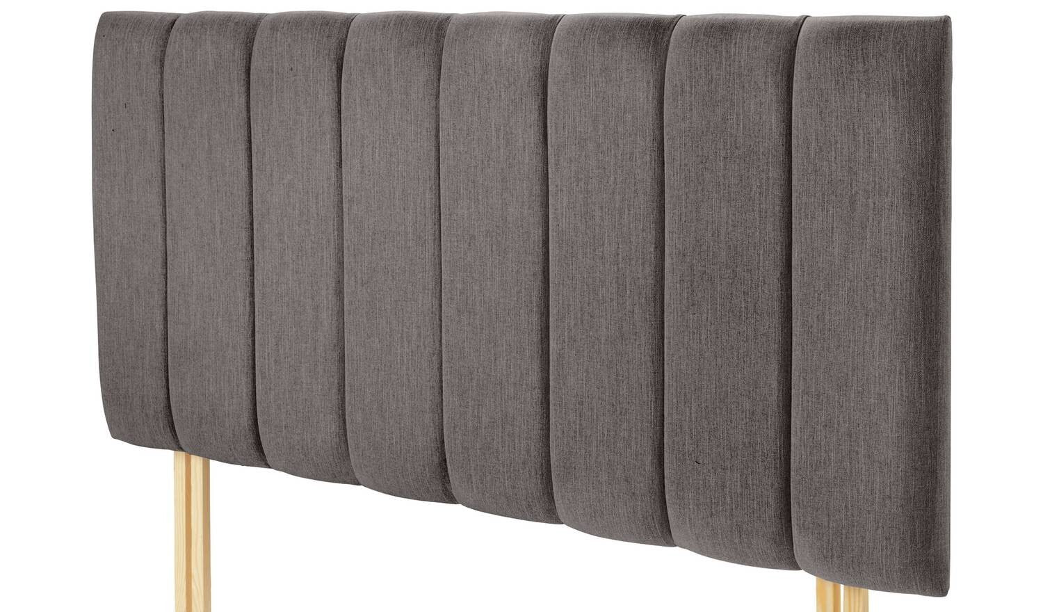 Bircham Double Headboard Silver Grey Modern Bedroom Furniture Upholstered - Image 5